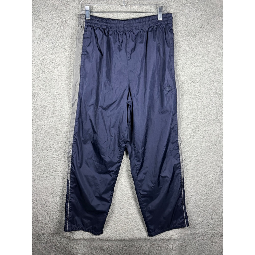 Y2K Starter Mens Track Pants Navy Blue Mesh Lined Windbreaker Athletic M 2000s - Picture 1 of 8